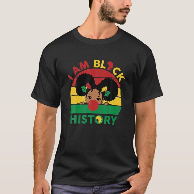 Camiseta Garota Negra Bonita Com Cabelo Afro Soprando Verme (Frente)