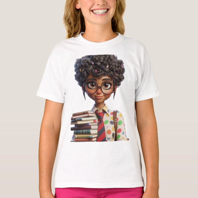 Camiseta garota nerd divertida (Frente)