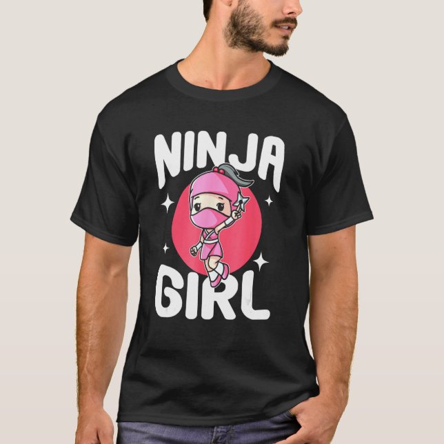 Camiseta Garota Ninja, Princesa Ninja, Fighter Bonita (Frente)