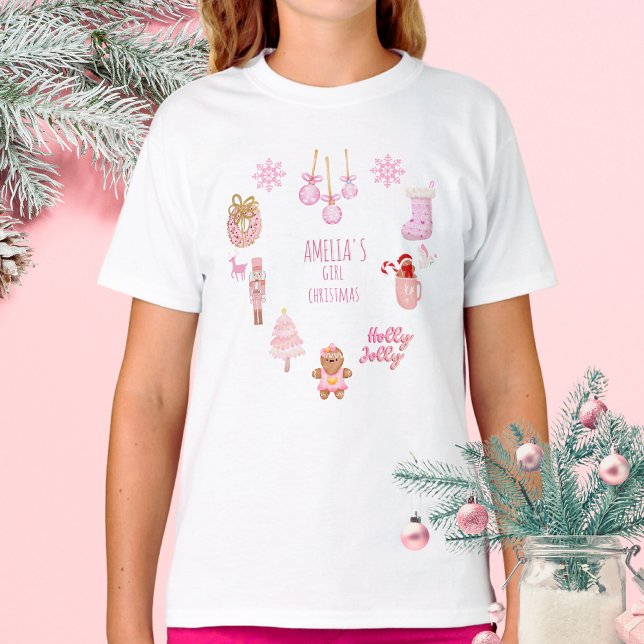Camiseta Garota Nozes de Natal (Criador carregado)