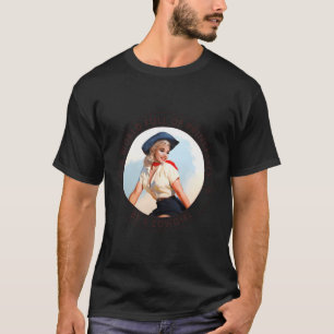 Camiseta Garota Ocidental Em Um Cheio Mundial De Princesas