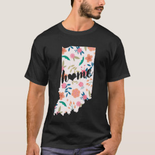 Camiseta Garota Orgulho Mapa Estado Floral Vintage Casa Ind