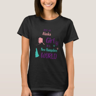 Camiseta Garota Orgulhosa Apenas uma Garota do Alasca em um