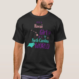 Camiseta Garota orgulhosa Apenas uma garota Hawaii em uma C