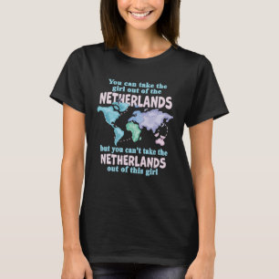 Camiseta Garota Orgulhosa Da Holanda Relocando Do Nethe