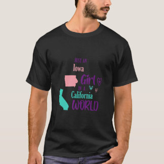 Camiseta Garota orgulhosa Design Apenas uma garota de Iowa 