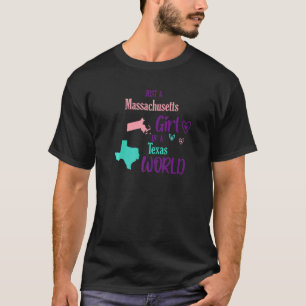 Camiseta Garota orgulhosa só uma garota de Massachusetts em