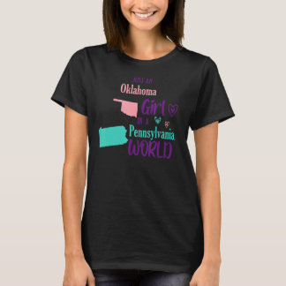 Camiseta Garota orgulhosa só uma garota de Oklahoma na Pens