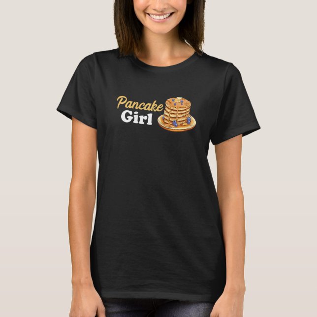 Camiseta Garota Pancake Comida Café da Manhã Fluffy Waffles (Frente)
