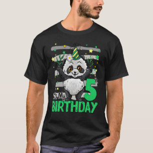 Camiseta Garota Panda 5 de Aniversário de 5 Anos