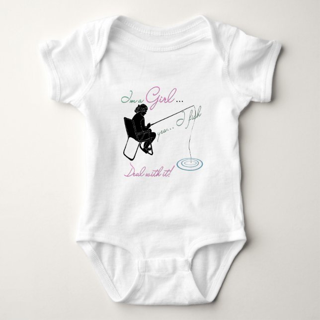 Camiseta Garota pescando arte (Frente)