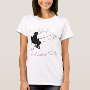 Camiseta Garota pescando arte