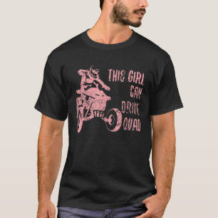 Camiseta Garota Piloto De Quadriciclo Atv 4 Rodas Bicicleta