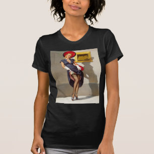 Camiseta Garota Pin-Up Retro