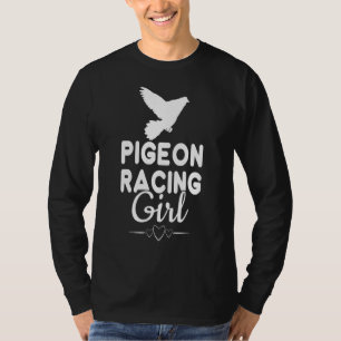 Camiseta Garota-pombo-pombo-pomba-pássaro correndo esportes