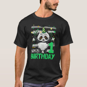 Camiseta Garota primeiro aniversario de Panda de 1 ano Pand