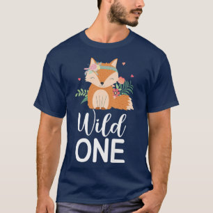Camiseta Garota primeiro aniversario Selvagem De Um Bday De