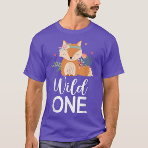 Camiseta Garota primeiro aniversario Selvagem De Um Bday De