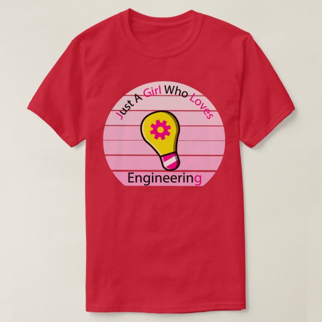 Camiseta garota que ama a equipe de engenharia quotEnergy q (Frente do Design)