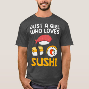Camiseta Garota que ama sushi japonês, comida japonesa, sus