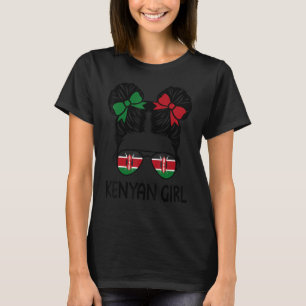 Camiseta Garota Queniana Mensagem Bun Orgulho Quênia Mulher
