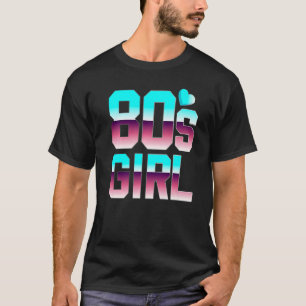 Camiseta Garota Retro dos Anos 80 Mulheres dos Anos Oitenta