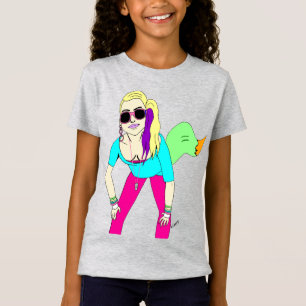 Camiseta garota sedutora dos anos 80