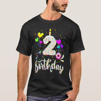 Camiseta Garota segundo aniversário De 2 Anos Parte De Noz