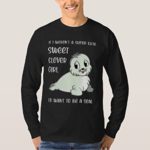 Camiseta Garota Selo Dizendo Crianças Piadas Cuecas Todler