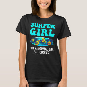 Camiseta Garota Surfista Para Surfar Mulheres Surf