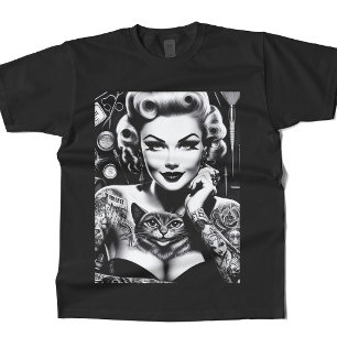 Camiseta Garota Tatuada Alternativa Old School