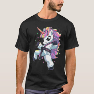 Camiseta Garota Unicórnio de Karatê Artes Marciais Taekwond