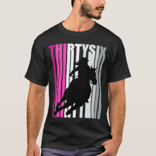 Camiseta Garota-Vaca Aniversário do 36º Rodeo Horse Queen B