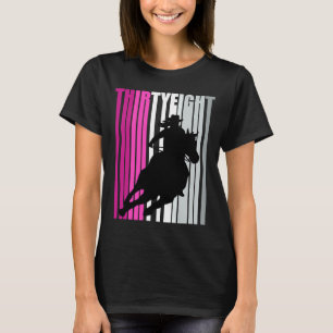 Camiseta Garota-Vaca Aniversário do 38º Rodeo Horse Queen B