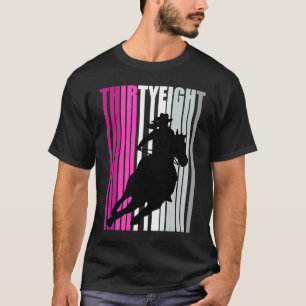Camiseta Garota-Vaca Aniversário do 38º Rodeo Horse Queen B