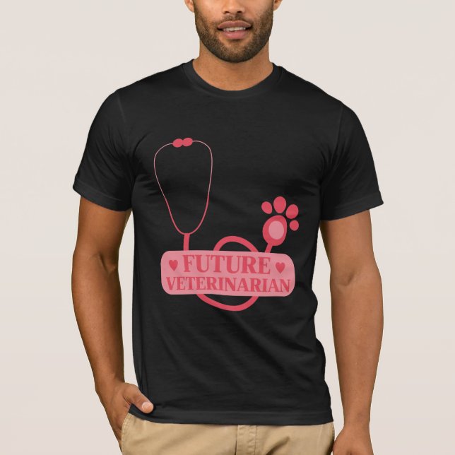 Camiseta Garota Veterinária do Futuro Menina Veterinária (Frente)