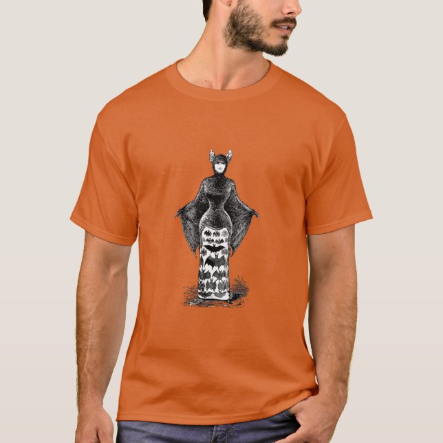 Camiseta Garota Vitoriana na Figurina de Bat I (Frente)