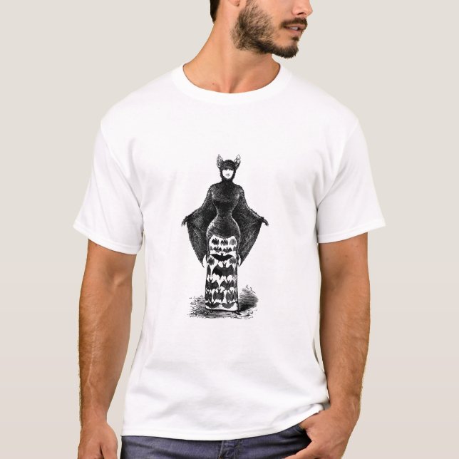 Camiseta Garota Vitoriana na Figurina de Bat I (Frente)