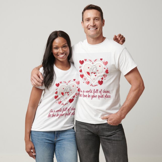 Camiseta Garota Whimsical no Coração do Amor (Unissex)