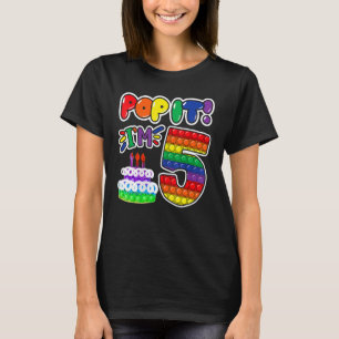 Camiseta Garotas 5 de Aniversário de pop Rapazes 5 Anos
