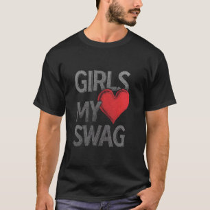 Camiseta GAROTAS Amam MEU SWAG motivo de coração slogan