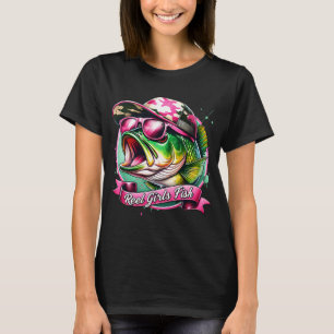 Camiseta Garotas Antigas da Bobina Pescam Senhora Pescadora