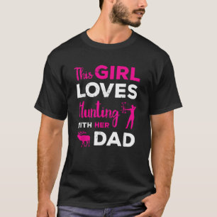 Camiseta Garotas bonitas caçando Pai-presente caçando o ami