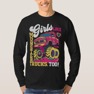 Camiseta Garotas Bonitas de Caminhão Monstro Também Gostam