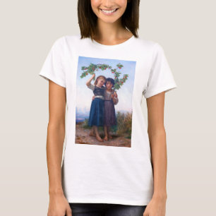Camiseta Garotas com o ramo de cereja, Bouguereau