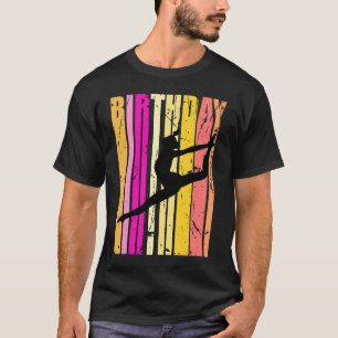 Camiseta Garotas cor-de-rosa amarelas dançam Aniversário Re