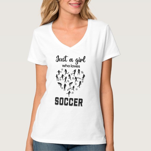 Camiseta Garotas da Silhout jogando futebol (Frente)
