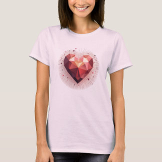 Camiseta Garotas de Amor Geométrica Rosa Cristal