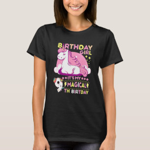 Camiseta Garotas de aniversário É meu nono aniversário mági