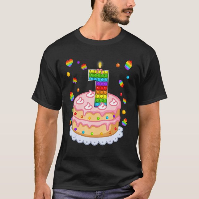 Camiseta Garotas De Bolo De primeiro aniversario pop Rapaze (Frente)